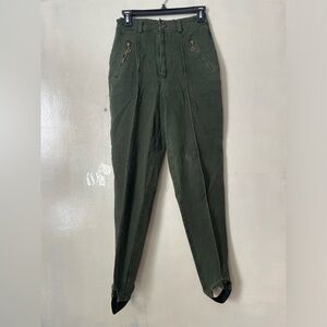 Calvin Klein Sport Stirrup green pants high waisted pleated size 8 equestrian